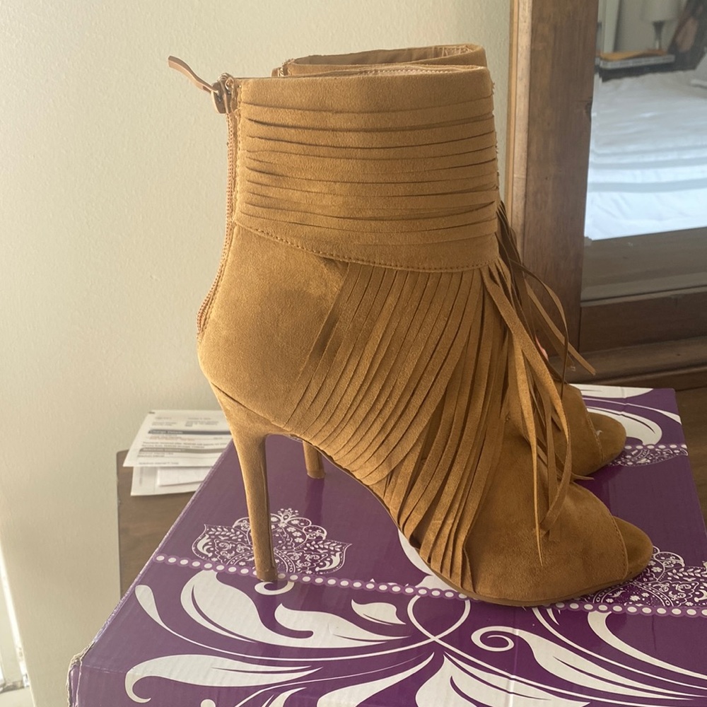 Tan booties